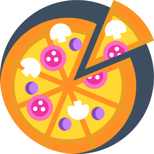 Pizza Detailed Flat Circular Flat icono