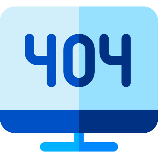 error 404 Basic Rounded Flat icono