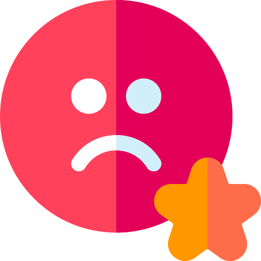 Unhappy Basic Rounded Flat icon