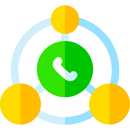Llamada telefónica Basic Rounded Flat icono