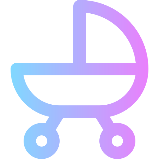 Stroller Super Basic Rounded Gradient icon