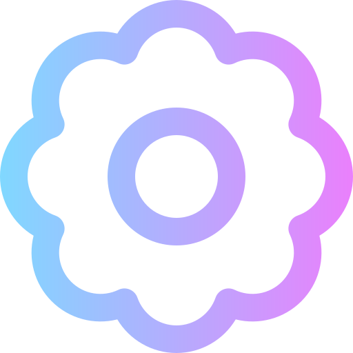 Flor Super Basic Rounded Gradient icono