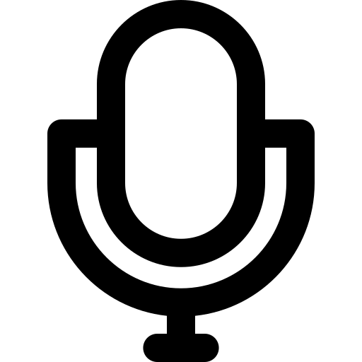 microfoon Super Basic Rounded Lineal icoon