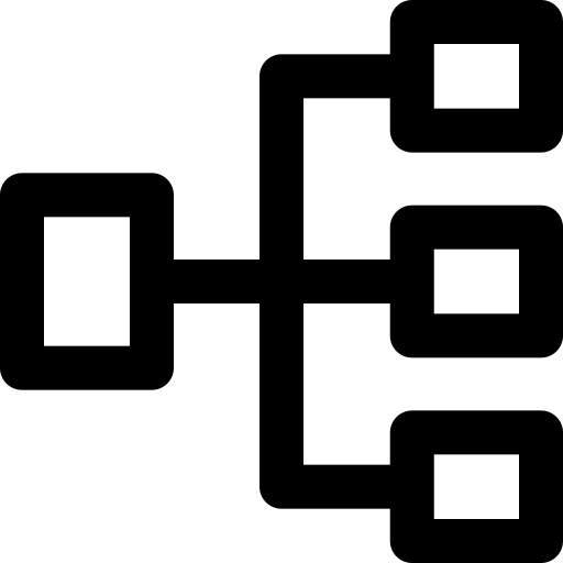 organigramme Super Basic Rounded Lineal Icône