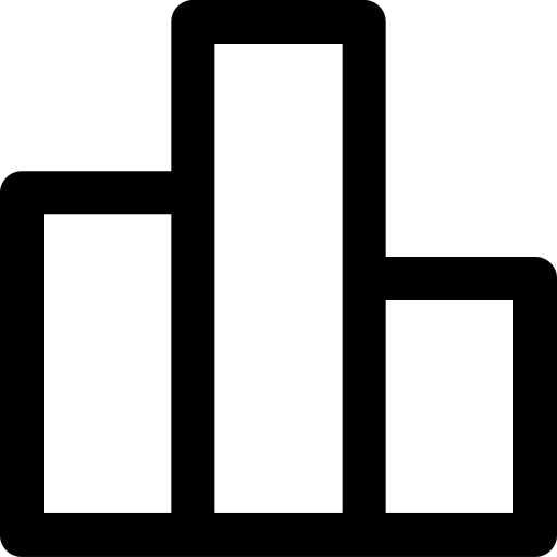 diagramme à bandes Super Basic Rounded Lineal Icône