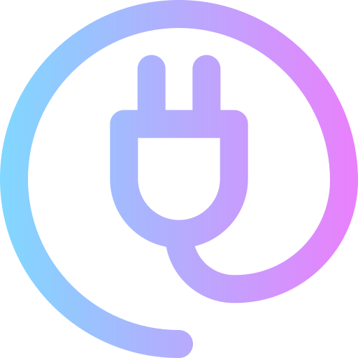 Plug Super Basic Rounded Gradient icon