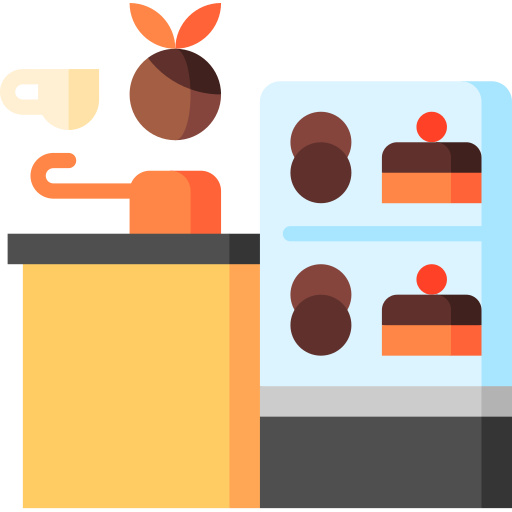 café Puppet Characters Flat icon