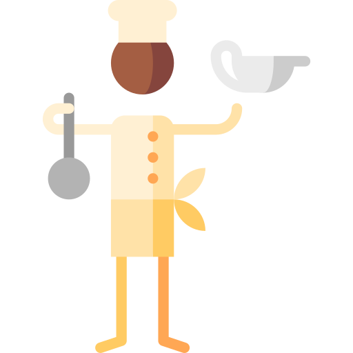 Cocinero Puppet Characters Flat icono