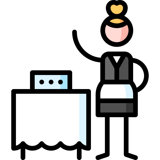 Table reservation Puppet Characters Lineal Color icon