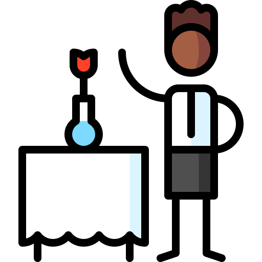 Reserva de mesa Puppet Characters Lineal Color icono