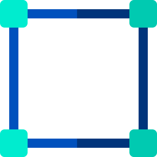 carré Basic Rounded Flat Icône
