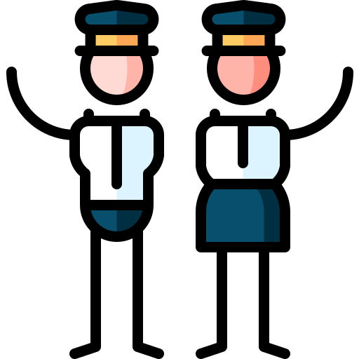 pilot Puppet Characters Lineal Color icon