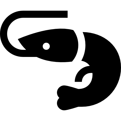 camarón Basic Straight Filled icono