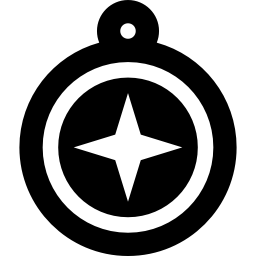 Compass Basic Straight Filled icon