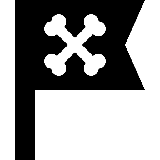 bandera pirata Basic Straight Filled icono