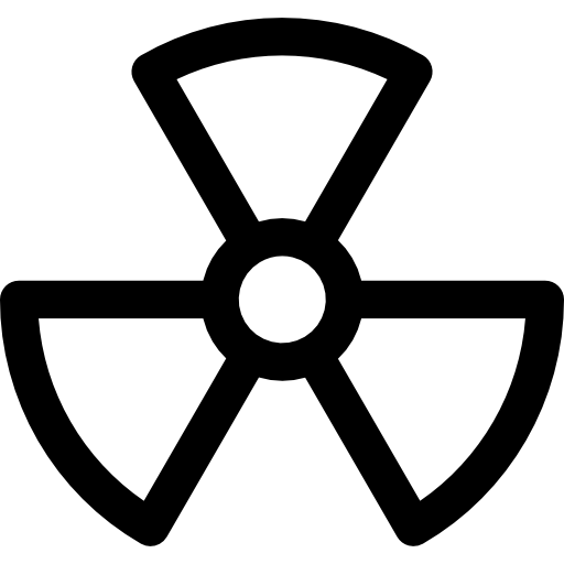promieniowanie Curved Lineal ikona