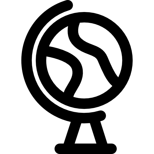 erdkugel Curved Lineal icon
