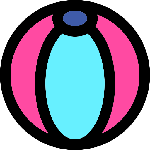 pelota de playa Curved Lineal color icono