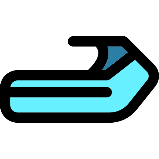 jet ski Curved Lineal color icon
