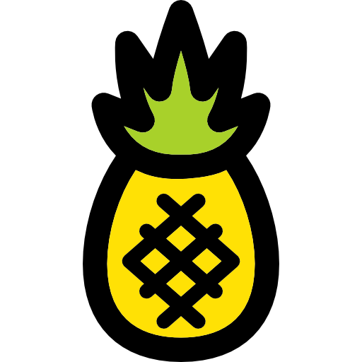 ananas Curved Lineal color icon