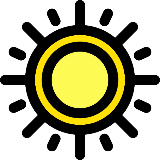 sonne Curved Lineal color icon