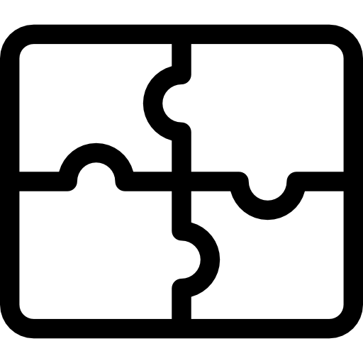 puzzle Basic Rounded Lineal icona