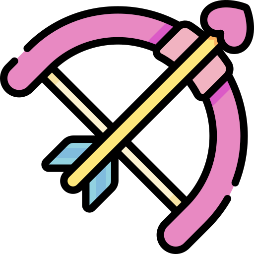 flecha Kawaii Lineal color icono