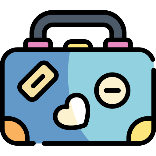 Luggage Kawaii Lineal color icon