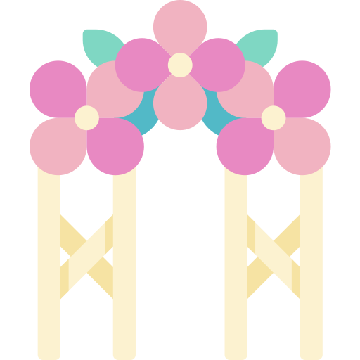 arco de la boda Kawaii Flat icono