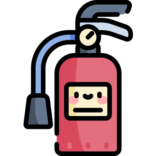 Extintor Kawaii Lineal color icono