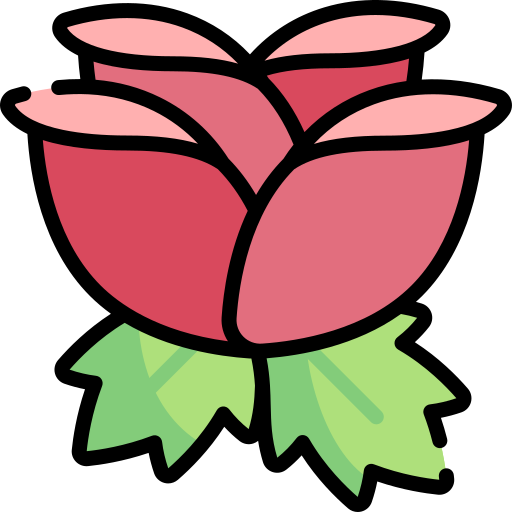 rose Kawaii Lineal color icon