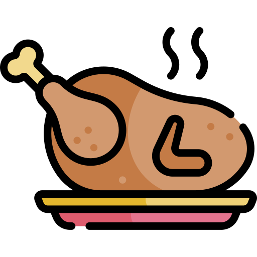 poulet Kawaii Lineal color Icône