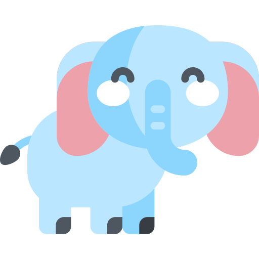 elefant Kawaii Flat icon