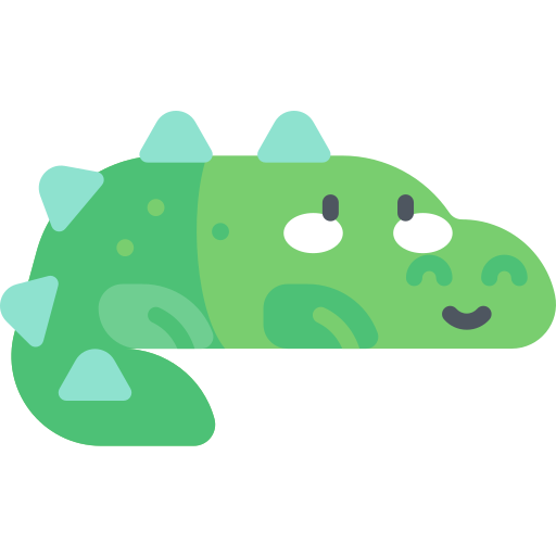 krokodyl Kawaii Flat ikona