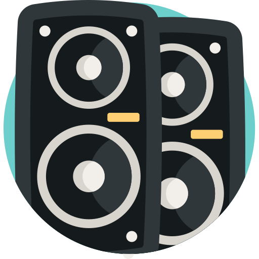 Loudspeakers Detailed Flat Circular Flat icon