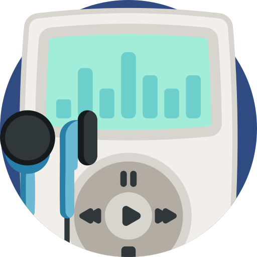 Audio player Detailed Flat Circular Flat icon