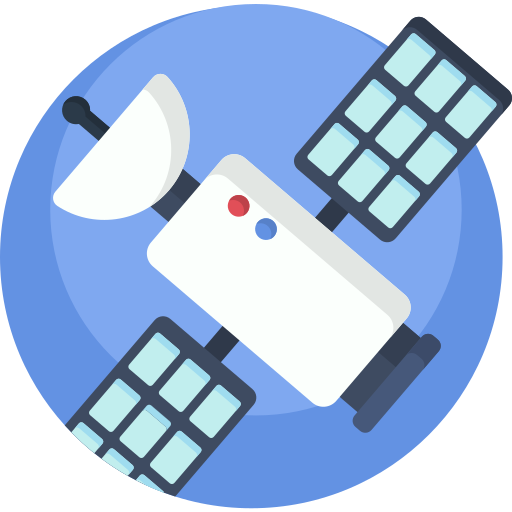 satelliet Detailed Flat Circular Flat icoon