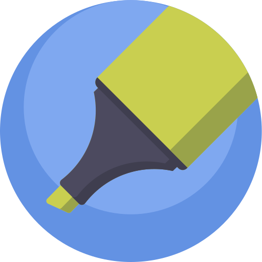 markeerstift Detailed Flat Circular Flat icoon