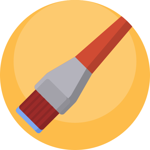 Paint brush Detailed Flat Circular Flat icon