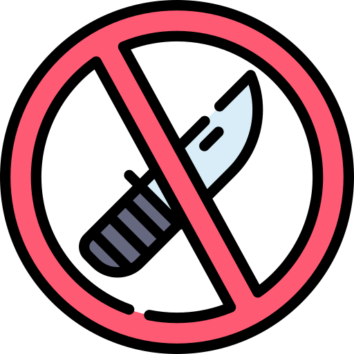 Prohibidas las armas Special Lineal color icono