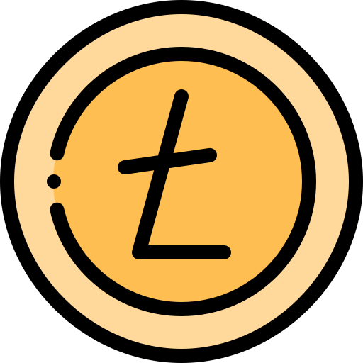 litecoin Detailed Rounded Lineal color icon