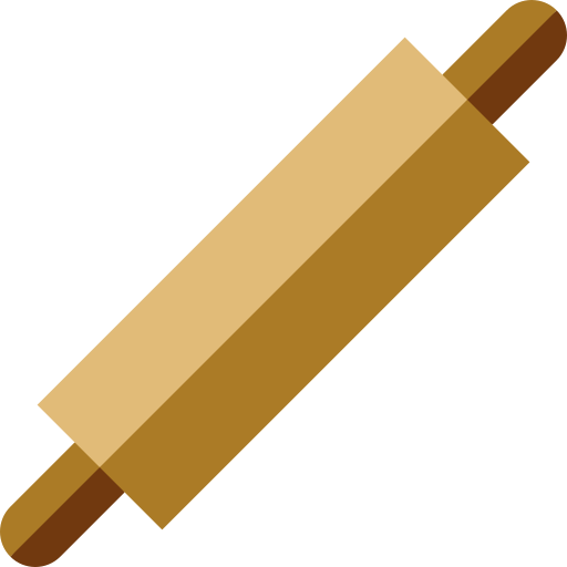 Rolling pin Basic Straight Flat icon