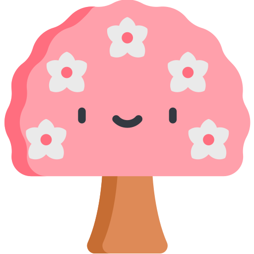 árbol Kawaii Flat icono