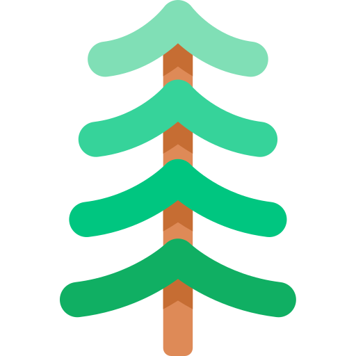 Дерево Kawaii Flat иконка