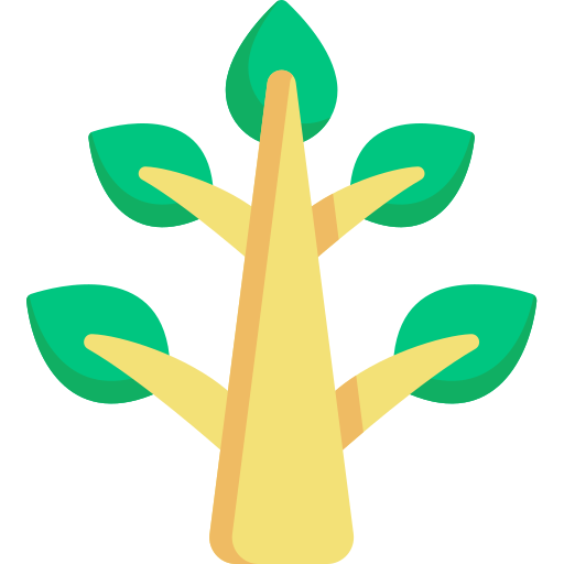Дерево Kawaii Flat иконка