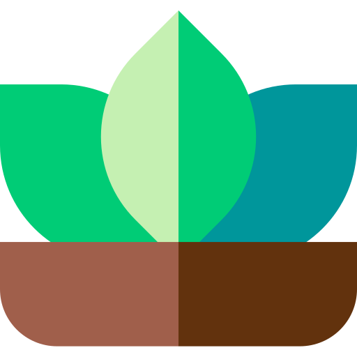 Lotus flower Basic Straight Flat icon