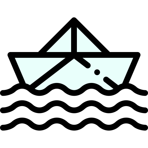 papierowa łódka Detailed Rounded Lineal color ikona
