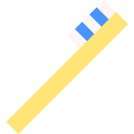 Toothbrush Basic Straight Flat icon