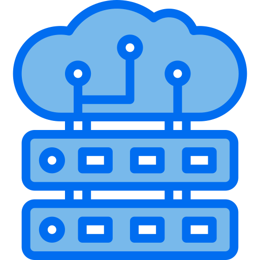 cloud computing Payungkead Blue Icône