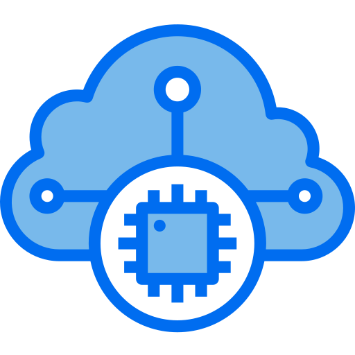 cloud computing Payungkead Blue Icône